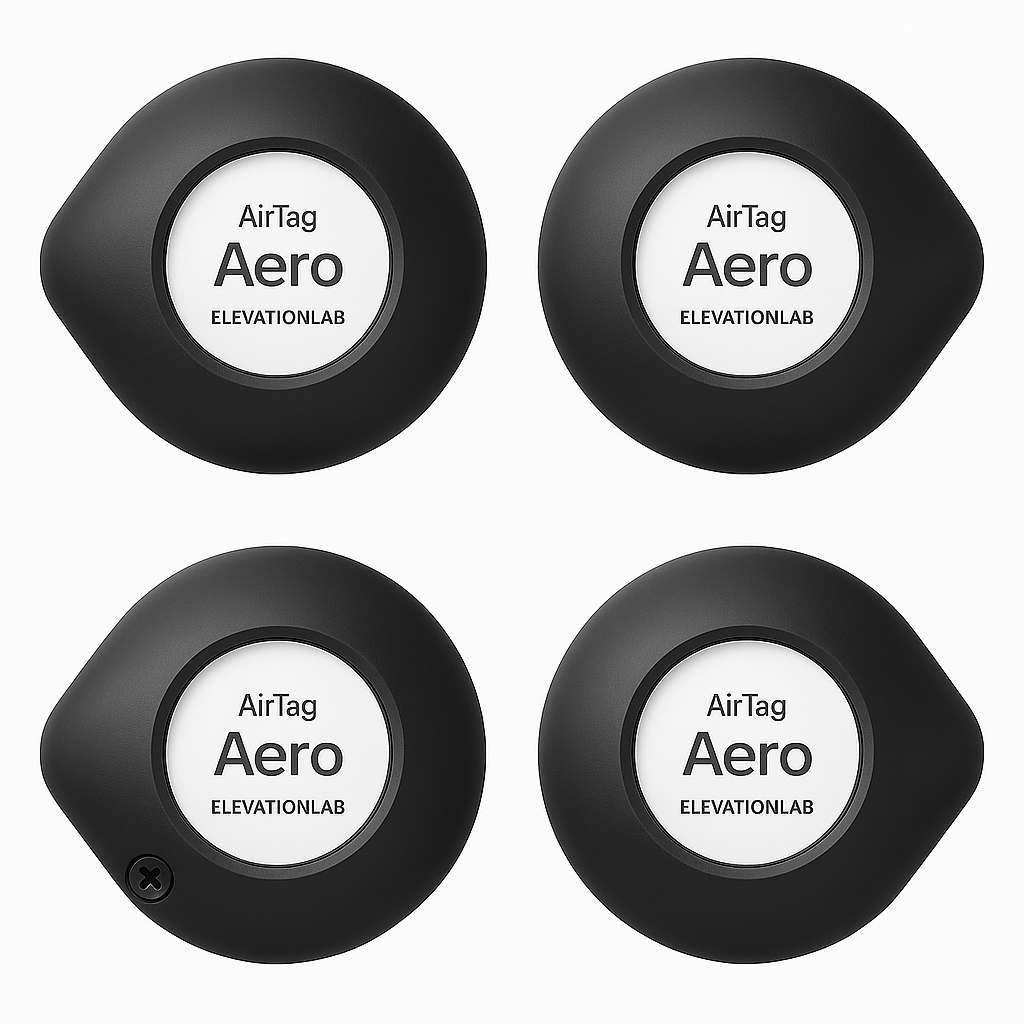 AirTag Magnetic Case Aero (4 Pack) - TagVaultβ’ - The Aerodynamic AirTag Magnetic Case | Ultra-Strong Oversized Neodymium Magnet, Discreet, Easy Screw-On Design | Elevation Lab