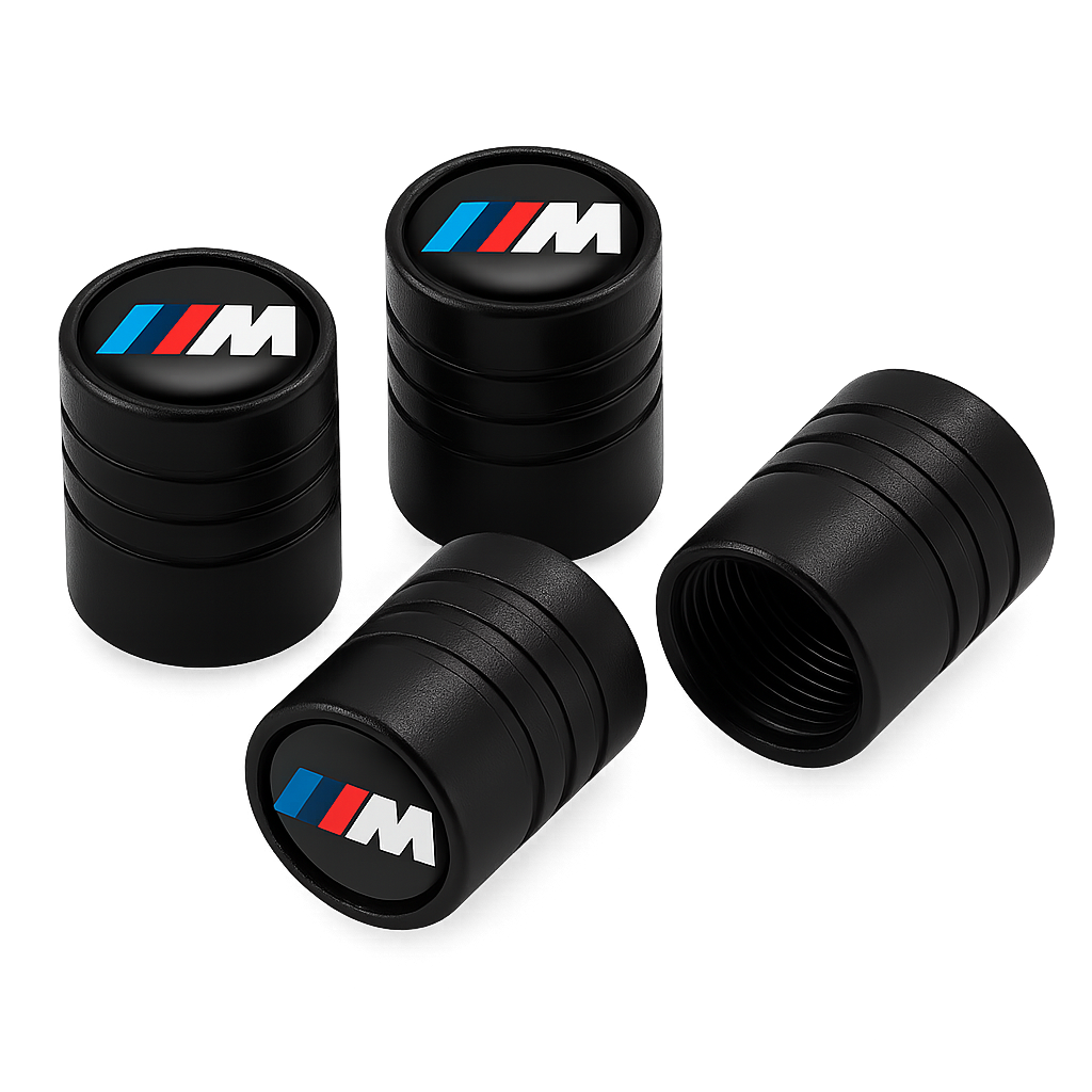 Tire Valve Stem Caps, Compatible with BMW M Series Stem Cap Universal Car Air Cover Car Accessories for Cars, SUV, Truck, Motorcycles 4pcs οΌBlackοΌ